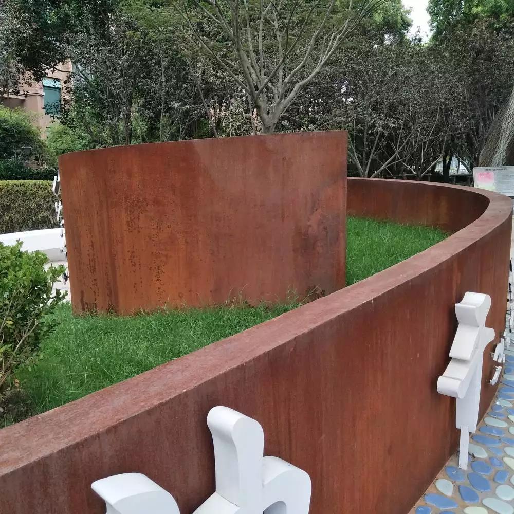 海淀耐候钢板花园围边