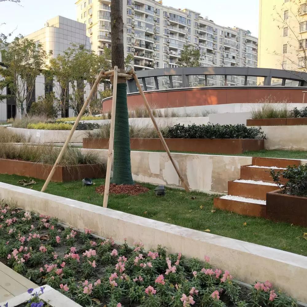 海淀锈钢板花园围边